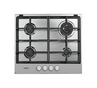 Whirlpool TGML 661 IX Acciaio inox Da incasso 58 cm Gas 4 Fornello(i)