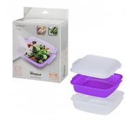 Whirlpool Wpro STM008 Vaporiera Rettangolare per Microonde 24x20 Cm