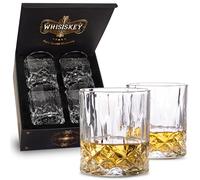 Whisiskey - Set di bicchieri da whisky - 4 bicchieri da whisky x 310ml - Regalo uomo - Casa - Occasione speciale