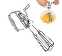 WHISK - 420 Acciaio Inossidabile + ABS 25.5x14x6.5cm | MANUALE EVOG | Strumento Di Miscelazione Con Manovella A Mano | Uso Da Cucina Portatile Per Cottura, Cucina, Battendo Uova, Panna, Past