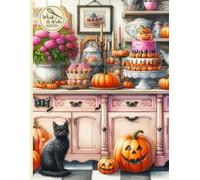 Whisk & Write: Kitchen Composition Notebook | Vintage Halloween-Themed Kitchen Journal | Shabby Chic Recipe Keeper | 120 College-Ruled, Lined, White Pages