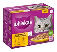 Whiskas 1+ buste 48 x 85 g Alimento umido per gatti - Selezione Carni Bianche in Gelatina