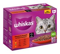 Whiskas 1+ buste 12 x 85 g Alimento umido per gatto - Selezione Classica in Salsa
