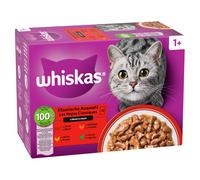 10 + 2 gratis! 12 x 85 g Whiskas buste - 1+ Selezione Classica in Salsa