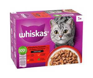 Whiskas 1+ buste 12 x 85 g - Selezione Classica in Salsa