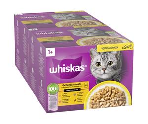 Whiskas 1+ buste 48 x 85 g Alimento umido per gatti - Selezione Carni Bianche in Salsa