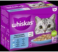 Whiskas 1+ Selezione di pesce in gelatina 85gx48 Multipack
