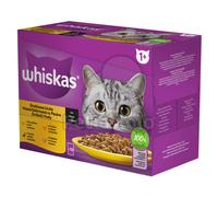 Whiskas 12 pack bustine per gatti - selezione di pollame 4 x (12 x 85 g)