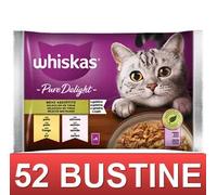 WHISKAS PURE DELIGHT MENU' ASSORTITO POLLO & SALMONE IN GELATINA 4 x 85 GR.