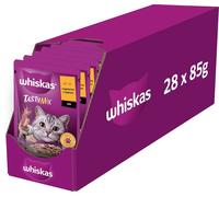 WHISKAS Adult in bustina 28x85g Alimento umido con agnello e tacchino in salsa