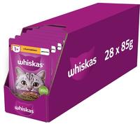 WHISKAS Adult in bustina 28x85g Alimento umido con pollo in gelatina per gatti adulti