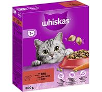 WHISKAS® Cartone asciutto 1+ con manzo 5 x 800 g