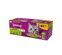 Whiskas Selezione assortita Multipack 40x85 gr 10x Manzo 10x Pollo 10x Tonno 10x Salmone - 1° ORDINE? scegli lo sconto BZR5 / BZR20 + 200 punti fedeltà