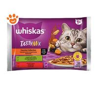 Whiskas Cat Tasty Mix Country Collection In Salsa Agnello Pollo e Carote, Manzo e Pollame 1+ - Whiskas Cat Tasty Mix Country Collection In Salsa Agnello Pollo e Carote, Manzo e Pollame 1+ - Confezione
