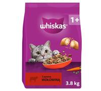 WHISKAS cibo secco con manzo per gatti adulti 3,8 kg