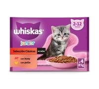 Whiskas Cibo umido per gatti Junior Selezione Classici 4x85g