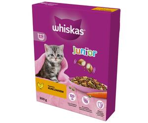 WHISKAS Junior 300g alimento secco completo con delizioso pollo per gattini