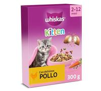 WHISKAS Junior Cibo Secco per Gattini 300g con Pollo, confezione da 14