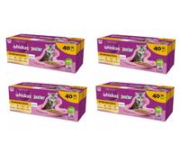 WHISKAS Junior Cibo umido per gattini con pollo, anatra 4x40x85g =3+1 GRATIS