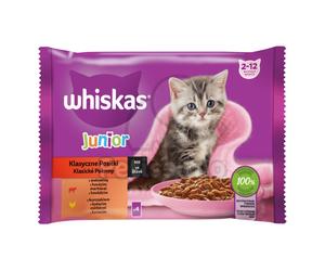 Whiskas Junior selezione di bustine - pollo, manzo 4 x 85 g