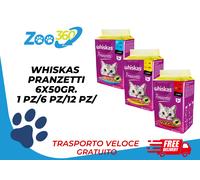 WHISKAS PRANZETTI 6XGR.50 1PZ./6PZ./12PZ. + TRASPORTO GRATIS