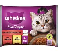 Whiskas Pure Delight Cat Busta Multipack 4x85G MANZO E POLLO