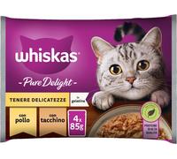 WHISKAS Pure Delight Cat Busta Multipack 4x85G POLLO E TACCHINO