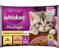 Whiskas Pure Delight Kitten Busta Multipack 4x85G POLLO E TACCHINO