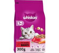 WHISKAS Secco Gatto Adult 1+ Manzo 300G