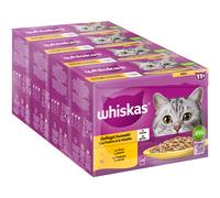 Whiskas Senior buste 144 x 85 g Alimento umido per gatti - 11+ Selezione Carni Bianche in Gelatina