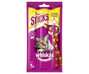 Whiskas Sticks 28 x 36 g Snack per gatto - Ricco di Pollo
