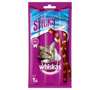 Whiskas Sticks 28 x 36 g Snack per gatto - Ricco di Salmone