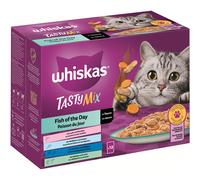 80 + 16 gratis ! 96 x 85 g Whiskas - Tasty Mix: Pesce del giorno in Salsa