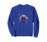 Whisker Me Away: Amante Gatto Capriccioso Felpa, Unisex per Adulti, Blu Reale, L