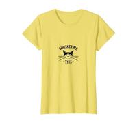 Whisker Me This: Simpatico Amante dei Gatti Maglietta, Donna, Limone, S