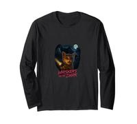Whiskers in The Dark Spooky Cat Ghost Art Maglia a Manica