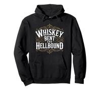Whiskey Bent And Hellbound Funny Whiskey Cowboy Cowgirl Fun Felpa con Cappuccio