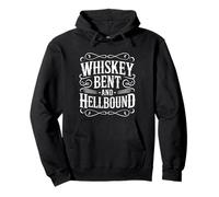 Whiskey Bent And Hellbound Funny Whiskey Cowboy Cowgirl Fun Felpa con Cappuccio