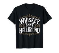 Whiskey Bent And Hellbound Funny Whiskey Cowboy Cowgirl Fun Maglietta