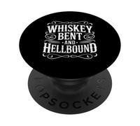 Whiskey Bent And Hellbound Funny Whiskey Cowboy Cowgirl Fun PopSockets PopGrip Adesivo