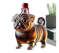 Whiskey Beverage Container, Pug Dog Decanter, trasparente Liquor Dispenser, portatile Creative Gift, Elegant Alcohol Holder for 750ml Clear, Home, Display, Vodka Dispenser