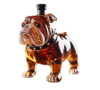 Whiskey Bottle Dog - Bulldog Shaped Liquor Decanter 300ml Glass | Decorative Empty Alcohol Container | Collectible Whiskey Display Bottle | Wine Cabinet Decor for Display