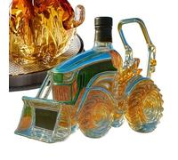 Whiskey Bottle Glass - 3D Tractor Decanter, Spirits Storage | Creative party and living room cabinet decoration for adults, collectible and decorative