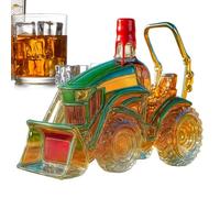 Whiskey Bottle Glass - 3D Tractor Decanter, Spirits Storage | Creative party and living room cabinet decoration for adults, collectible and decorative