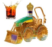 Whiskey Bottle Glass - 3D Tractor Decanter, Spirits Storage | Creative party and living room cabinet decoration for adults, collectible and decorative