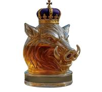 Whiskey Decanter | Glass Animal Head Liquor Decanter Jug | Elegant Wine Brandy Tequila Bourbon Dispenser | Home Bar Decor For Men Husband Living Room Shelf Cabinet Father’s Day Birthday Gift