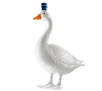 Whiskey Decanter - Smooth Spill-Free Serving | 350ml 3D Goose Shaped Glass Bottle With Built-In Pourer | For Men Dad Fathers Bar Office Home Parties Birthday Wedding Elegant Gift