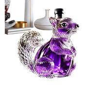 Whiskey Decanter - Squirrel Shape Empty Wine Bottle, Decorative Glass Decanter for Beverage Serving and Display, Elegant Drinkware Container for Home Bar and Table Presentation | Animal Inspire