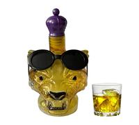 Whiskey Decanter Statua, Leopard Glass Art, 6,3 x 3,94 in Animal Bar Decor, Elegante Drinkware Sculpture, Creative Liquor Container for Home Bar, Ristorante, Birthday, Father's Day