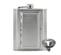 Whiskey Flask Set, 6oz Stainless Container, 2-in-1 Liquor Bottle